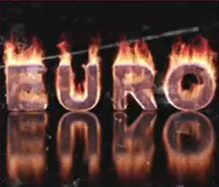 EURO Schriftzug der brennt